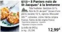 Thiriet 8 paniers noix de st-jacques à la bretonne offre