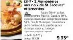 Thiriet 2 aumônières aux noix de st-jacques et crevettes offre