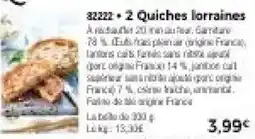Thiriet 2 quiches lorraines offre