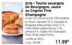 Thiriet Tourte escargots de bourgogne, sauce au cognac fine champagne offre