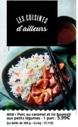 Thiriet Porc au caramel et riz basmati aux petits légumes offre