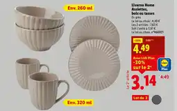 Lidl Livarno home assiettes bols ou tasses offre
