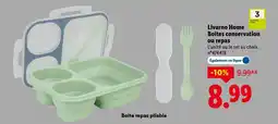 Lidl Livarno home boîtes conservation ou repas offre