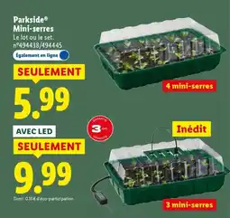 Lidl Parkside mini-serres offre