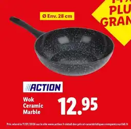 Lidl Action wok ceramic marble offre