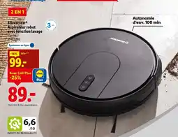 Lidl Silvercrest aspirateur robot avec fonction lavage offre