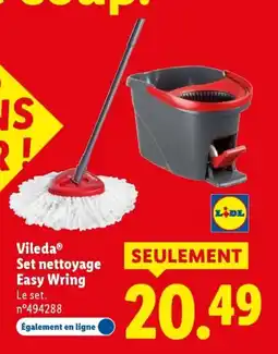 Lidl Vileda set nettoyage easy wring offre