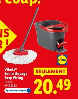 Lidl Vileda set nettoyage easy wring offre