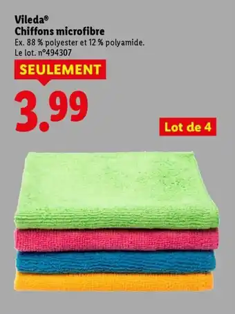 Lidl Vileda chiffons microfibre offre