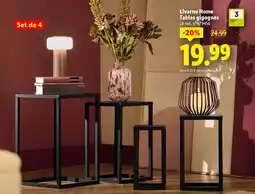 Lidl Livarno home tables gigognes offre