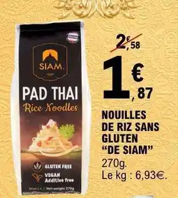 E.Leclerc Nouilles de Riz Sans Gluten 'De Siam' offre
