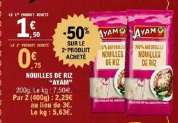 E.Leclerc NOUILLES DE RIZ “AYAM” offre
