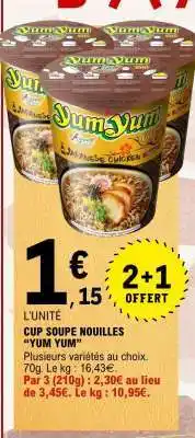 E.Leclerc CUP SOUPE NOUILLES 'YUM YUM' offre