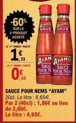 E.Leclerc SAUCE POUR NEMS “AYAM” offre