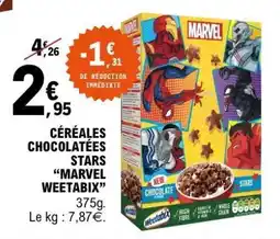 E.Leclerc CÉRÉALES CHOCOLATÉES STARS “MARVEL WEETABIX” offre
