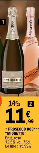 E.Leclerc PROSECCO DOC MIONETTO offre
