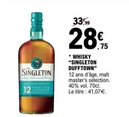 E.Leclerc WHISKY SINGLETON DUFFTOWN offre