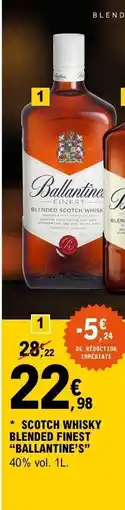 E.Leclerc SCOTCH WHISKY BLENDED FINEST BALLANTINE'S offre
