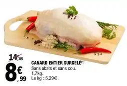 E.Leclerc CANARD ENTIER SURGELÉ offre