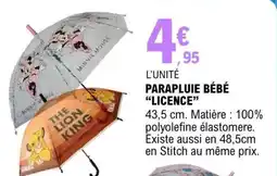 E.Leclerc PARAPLUIE BÉBÉ “LICENCE” offre