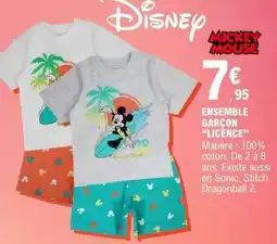 E.Leclerc ENSEMBLE GARÇON “LICENCE” offre