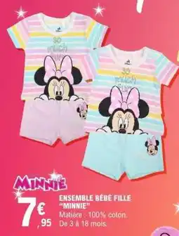 E.Leclerc ENSEMBLE BÉBÉ FILLE “MINNIE” offre