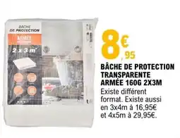 E.Leclerc BÂCHE DE PROTECTION TRANSPARENTE ARMÉE 160G 2X3M offre