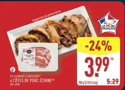 ALDI 4 Côtes de Porc Échine offre
