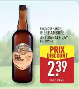 ALDI Pays Gourmand Bière Ambrée Artisanale 7.5° offre