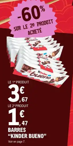 E.Leclerc Express Barres kinder bueno offre