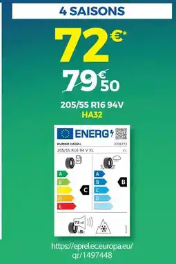 Euromaster Kumho 4 saisons offre