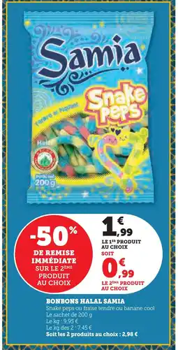 Super U Samia bonbons halal offre