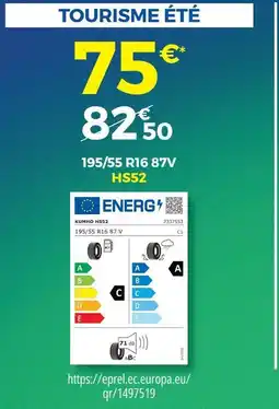 Euromaster Kumho tourisme été offre