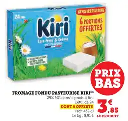 Super U Kiri fromage fondu pasteurisé offre