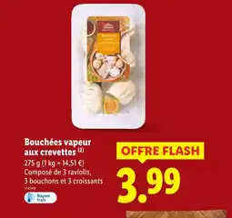 Lidl Vitasia bouchées vapeur aux crevettes offre