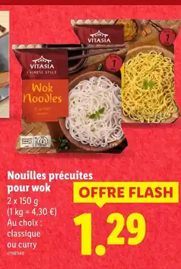 Lidl Vitasia nouilles précuites pour wok offre