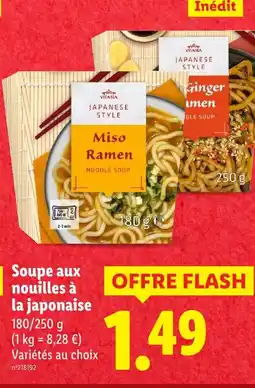 Lidl Vitasia soupe aux nouilles à la japonaise offre