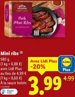 Lidl Vitasia mini ribs offre
