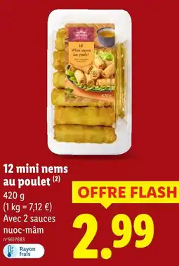 Lidl Mt asia 12 mini nems au poulet offre