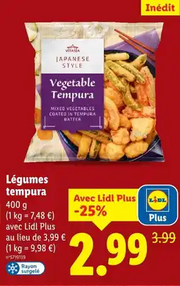 Lidl Vitasia légumes tempura offre