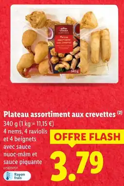 Lidl Vitasia plateau assortiment aux crevettes offre
