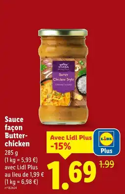 Lidl Vitasia sauce façon butter-chicken offre