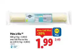 Lidl Lidl pâte à filo offre