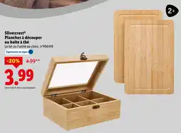 Lidl Silvercrest planches à découper ou boîte à thé offre