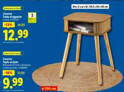 Lidl Livarno table d'appoint offre