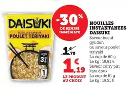 U Express Daisuki nouilles instantanées offre