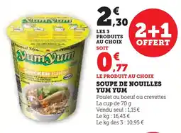 U Express Yum yum soupe de nouilles offre