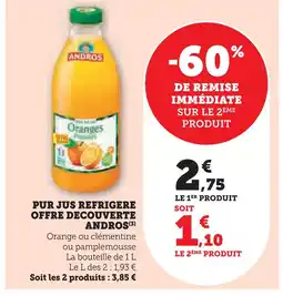 U Express Andros pur jus refrigere offre decouverte offre