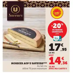U Express U saveurs morbier aop offre