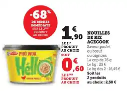U Express Acecook nouilles de riz offre